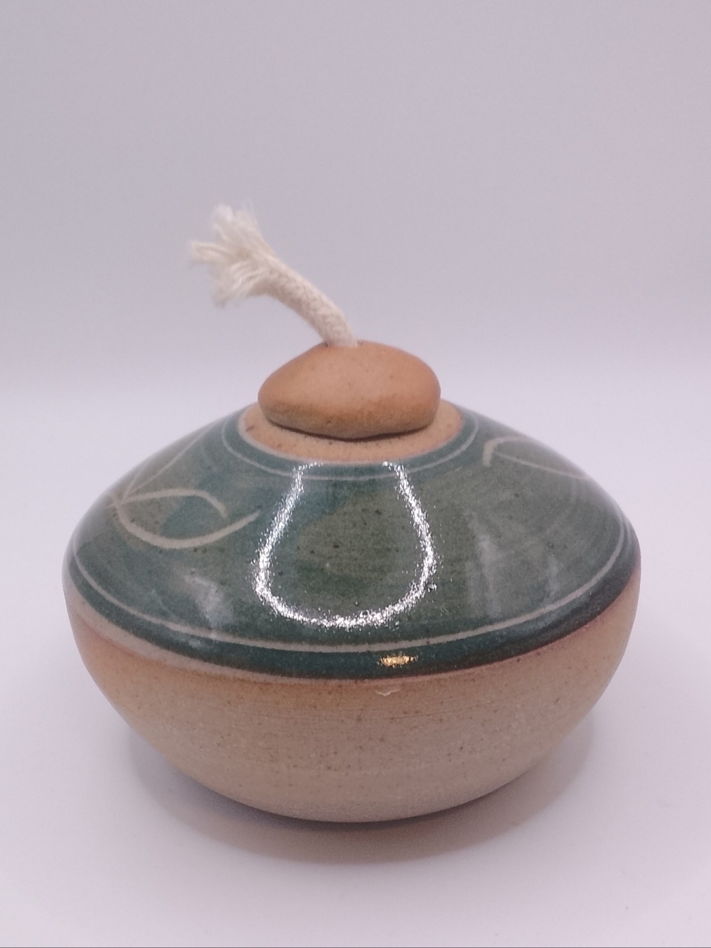 Artisan Buck Pottery Gruene Tx Stamped New Oil Lamp